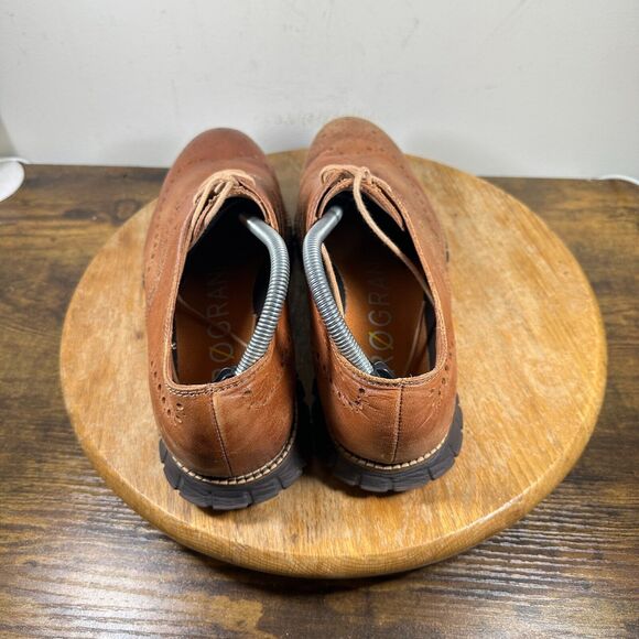 Cole Haan Zerogrand Wingtip Oxford Shoes Brown Leather Men\'s‎ 10.5 M C29411